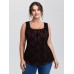 Floral Lace Scoop Neck Tank Top