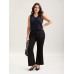 Knotted Neckline Fitted Sleeveless Blouse Knotted Neckline Fitted Sleeveless Blouse