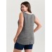 Supersoft Scoop Neckline Color Contrast Tank Top Supersoft Scoop Neckline Color Contrast Tank Top