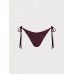 Dark Coffee Textured Tie Bikini Bottom Dark Coffee Textured Tie Bikini Bottom