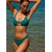 Dark Green Textured Cut Out Bikini Top Dark Green Textured Cut Out Bikini Top